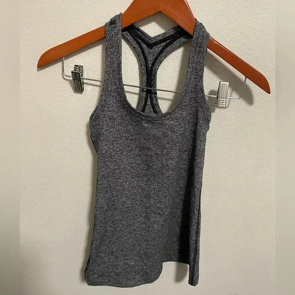 Lululemon cool racerback II heathered black tank size XS - Picture 2 of 4